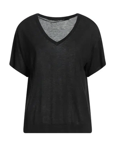 Vila Woman Sweater Black Size M Recycled Polyester, Viscose, Nylon, Polyester