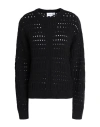 Vila Woman Sweater Black Size L Cotton, Acrylic
