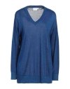Vila Woman Sweater Blue Size L Viscose, Polyester