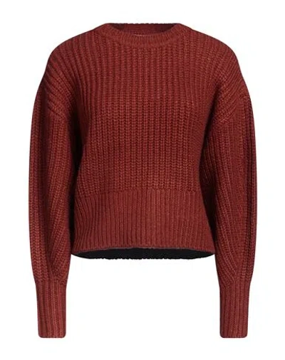 Vila Woman Sweater Brown Size L Acrylic, Polyamide, Polyester