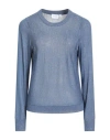 Vila Woman Sweater Light Blue Size M Ecovero Viscose, Polyester, Metallic Fiber