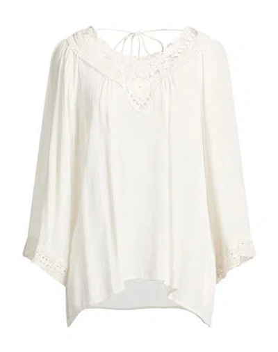 Vila Woman Top Cream Size L Viscose In White