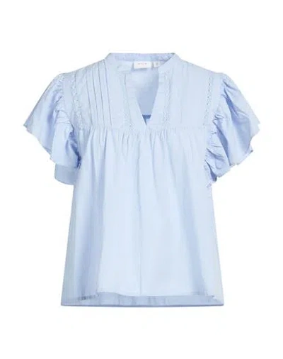 Vila Woman Top Sky Blue Size 14 Cotton
