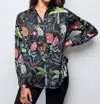 Vilagallo Anastasia Print Blouse In Black Multi In Multi