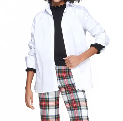 Vilagallo Back Buttons Shirt In White In Multi