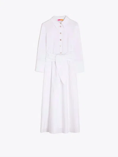 VILAGALLO BLANCO POPLIN DRESS IN WHITE