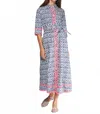 Vilagallo Brenda Dress In Navy And Neon In Multi