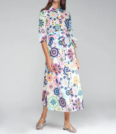 Vilagallo Brenda Suzani Dress In Multi