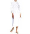 Vilagallo Dress Camisero Lazo In Blanco In White