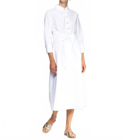 Vilagallo Dress Camisero Lazo In Blanco In White