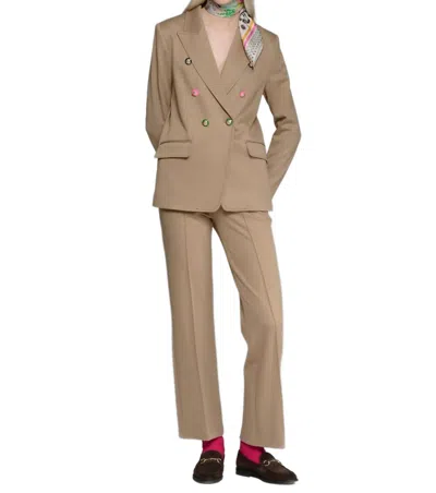 Vilagallo Carla Pants In Camel In Brown