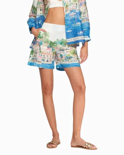 Vilagallo Coastal City Print Short In Puerto Banus In Multi