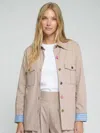 Vilagallo Colored Button Jacket In Beige In Multi