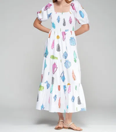 Vilagallo Dress Tora Print Motivos Marinos In Multi