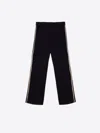 Vilagallo Elisa Straight Pants In Black Ric Rac In Blue