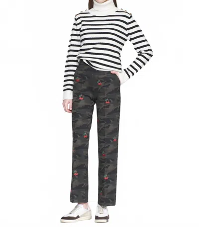 Vilagallo Elisa Trouser Pants In Punto Camuflaje In Multi