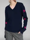 Vilagallo Estrellas Sweater In Navy In Blue