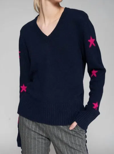 Vilagallo Estrellas Sweater In Navy In Blue