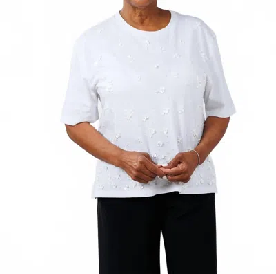 Vilagallo Flores Bordado Top In White