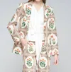 Vilagallo Hannah Jacket In Flor Seersucker In Purple
