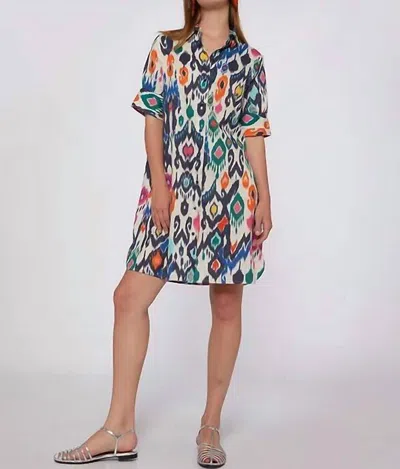 Vilagallo Hester Multicolor Ikat Cotton Print