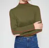 Vilagallo High Neck Sweater In Olive In Multi