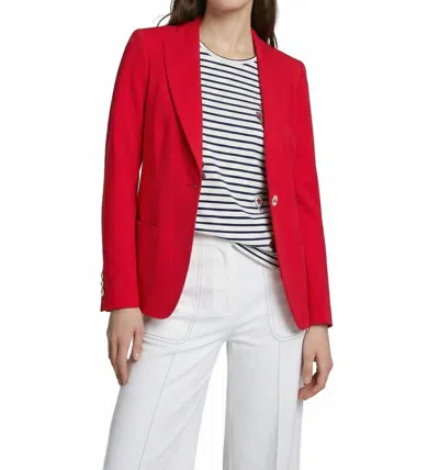 Vilagallo Hillary Blazer Jacket In Red