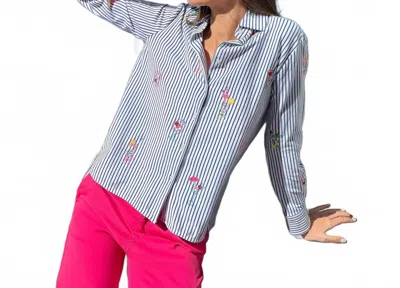 Vilagallo Isa Long Sleeve Shirt In Raya In Blue