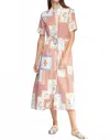 Vilagallo Dress Aroa Patchwork Rayas Print
