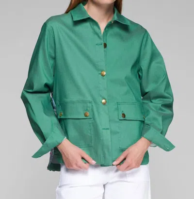 Vilagallo Jacket Olivia Bordado Flores Lentejuelas In Green