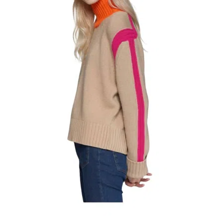 Vilagallo Jersey Cuello Turtleneck Sweater In Camel In Multi