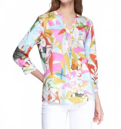 Vilagallo Jungle Print Blouse In Multi