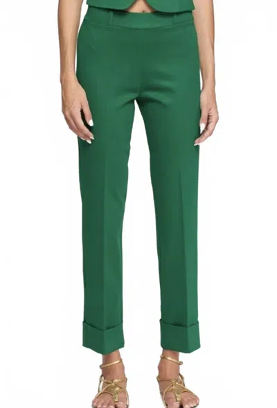 Vilagallo Kai Straight Leg Pants In Green