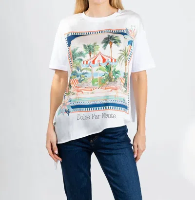 Vilagallo Keira En Ibiza Short Sleeve Tee In White/multi