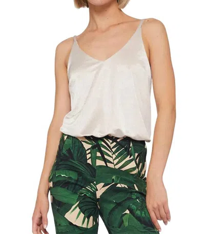 Vilagallo Knit Tank Top In Beige