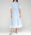 Vilagallo Laura Dress In Azul Rayas In Blue