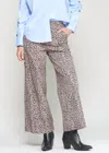 Vilagallo Leopard Print Trousers In Tan Muriel In Gray