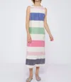 Vilagallo Liana Dress In Multicolor Stripes