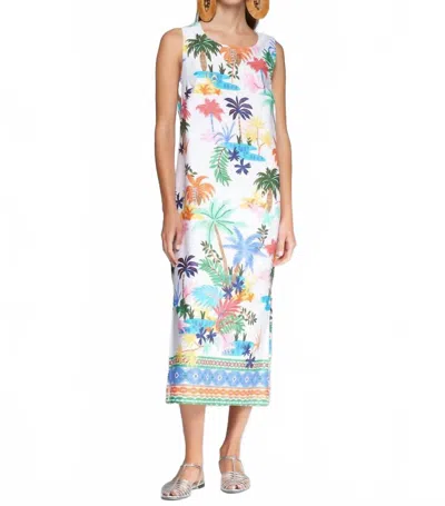 Vilagallo Liana Midi Dress In Palmeras In Multi