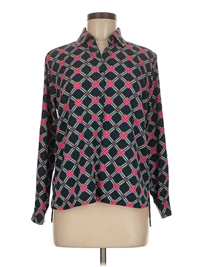 Pre-owned Vilagallo Long Sleeve Blouse In Green