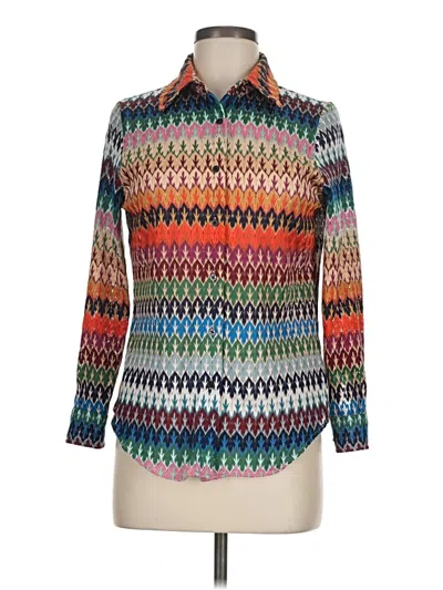 Pre-owned Vilagallo Long Sleeve Blouse In Orange