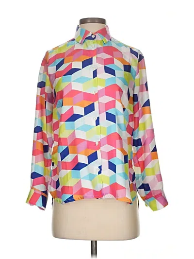 Pre-owned Vilagallo Long Sleeve Blouse In Pink