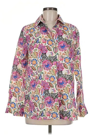 Pre-owned Vilagallo Long Sleeve Blouse In Pink