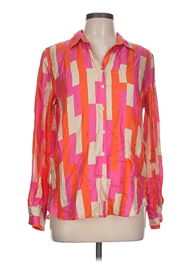Pre-owned Vilagallo Long Sleeve Blouse In Pink