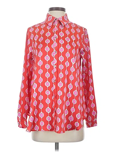 Pre-owned Vilagallo Long Sleeve Blouse In Red