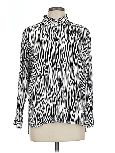 Pre-owned Vilagallo Long Sleeve Blouse In Silver