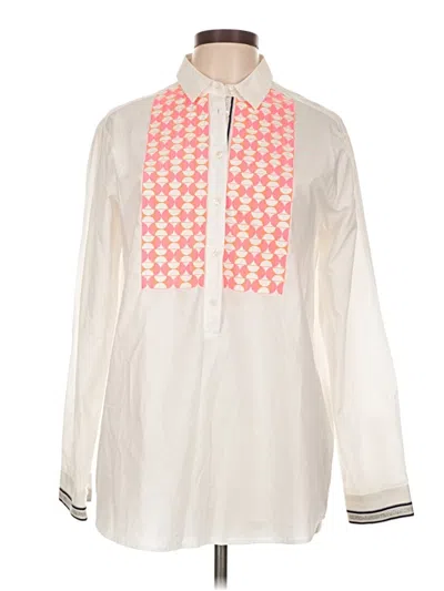 Pre-owned Vilagallo Long Sleeve Blouse In White