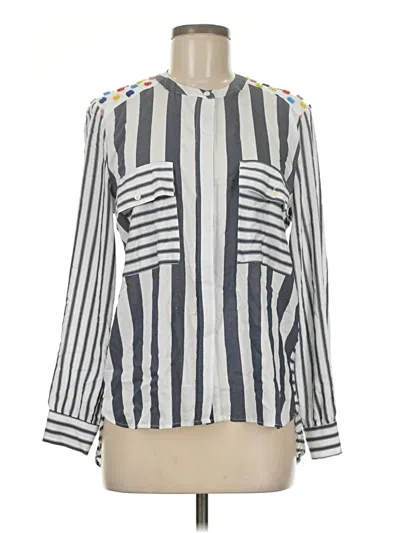 Pre-owned Vilagallo Long Sleeve Blouse In White