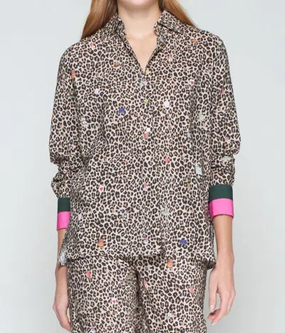 Vilagallo Mariela Leopard Shirt In Brown