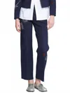 Vilagallo Martina Strass Trouser In Navy Punto In Blue